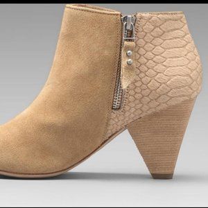 Matt Bernson Camel Suede Booties Wildfox Pony Bootie with Calf Hair